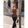 image:imageGRACE KARIN Peplum Tops for Women Work Business Casual Dressy Blouses ShirtsSleeveless Office Outfits with Tie Belt 2026Brown