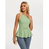 image:imageGRACE KARIN Peplum Tops for Women Work Business Casual Dressy Blouses ShirtsSleeveless Office Outfits with Tie Belt 2026Light Green