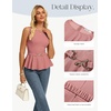 image:imageGRACE KARIN Peplum Tops for Women Work Business Casual Dressy Blouses ShirtsSleeveless Office Outfits with Tie Belt 2026Pink