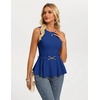 image:imageGRACE KARIN Peplum Tops for Women Work Business Casual Dressy Blouses ShirtsSleeveless Office Outfits with Tie Belt 2026Royal Blue