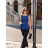 image:imageGRACE KARIN Peplum Tops for Women Work Business Casual Dressy Blouses ShirtsSleeveless Office Outfits with Tie Belt 2026Royal Blue