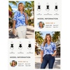 image:imageGRACE KARIN Women Boho Floral Tops Summer Puff Short Sleeve Dressy Casual Shirts 2026 Spring V Neck Vacation Work BlouseStriped Blue