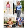image:imageGRACE KARIN Women Boho Floral Tops Summer Puff Short Sleeve Dressy Casual Shirts 2026 Spring V Neck Vacation Work BlouseYellow