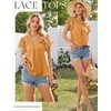 image:imageGRACE KARIN Womens Lace Short Sleeve Tops Summer Dressy Casual Cotton Blouses Flowy V Neck Dress Shirts Trendy Clothing 2026Orange
