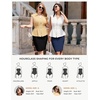 image:imageGRACE KARIN Womens Peplum Tops Business CasualShort Sleeve Work Blouses SummerZipper V Neck Shirts Cinched Smocked WaistBeige