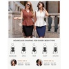 image:imageGRACE KARIN Womens Peplum Tops Business CasualShort Sleeve Work Blouses SummerZipper V Neck Shirts Cinched Smocked WaistBrick Red