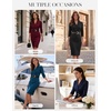 image:imageGRACE KARIN Womens Work Midi Dresses 2026 Summer 34 Sleeve Church Bodycon Dresses Pencil Office Business Dress with BeltBlack