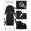 image:imageGRACE KARIN Womens Work Midi Dresses 2026 Summer 34 Sleeve Church Bodycon Dresses Pencil Office Business Dress with BeltBlack