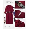image:imageGRACE KARIN Womens Work Midi Dresses 2026 Summer 34 Sleeve Church Bodycon Dresses Pencil Office Business Dress with BeltWine