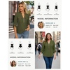 image:imageWomens Business Casual Tops34 Sleeve Henley Shirts with Zip UpOffice Work Blouses Lightweight SummerArmy Green