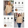 image:imageWomens Business Casual Tops34 Sleeve Henley Shirts with Zip UpOffice Work Blouses Lightweight SummerBeige