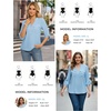 image:imageWomens Business Casual Tops34 Sleeve Henley Shirts with Zip UpOffice Work Blouses Lightweight SummerBlue