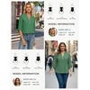 image:imageWomens Business Casual Tops34 Sleeve Henley Shirts with Zip UpOffice Work Blouses Lightweight SummerGreen