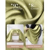 image:imageGRACE KARIN 2026 Womens Silky Satin Button Down Shirts Long Sleeve Work Blouses Dressy Casual TopsClover Green