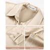 image:imageGRACE KARIN 2026 Womens Silky Satin Button Down Shirts Long Sleeve Work Blouses Dressy Casual TopsLight Camel