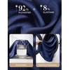 image:imageGRACE KARIN 2026 Womens Silky Satin Button Down Shirts Long Sleeve Work Blouses Dressy Casual TopsNavy Blue