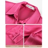 image:imageGRACE KARIN 2026 Womens Silky Satin Button Down Shirts Long Sleeve Work Blouses Dressy Casual TopsRose Pink