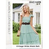 image:imageGRACE KARIN Belts for Women Suede Elastic Wide Belt Vintage Stretchy Chunky Buckle Belts SXXLSuedecoffee