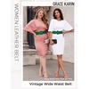image:imageGRACE KARIN Belts for Women Suede Elastic Wide Belt Vintage Stretchy Chunky Buckle Belts SXXLSuedegreen