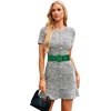 image:imageGRACE KARIN Belts for Women Suede Elastic Wide Belt Vintage Stretchy Chunky Buckle Belts SXXLSuedegreen