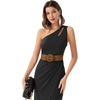 image:imageGRACE KARIN Belts for Women Suede Elastic Wide Belt Vintage Stretchy Chunky Buckle Belts SXXLSuedekhaki