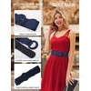 image:imageGRACE KARIN Belts for Women Suede Elastic Wide Belt Vintage Stretchy Chunky Buckle Belts SXXLSuedenavy Blue