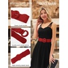 image:imageGRACE KARIN Belts for Women Suede Elastic Wide Belt Vintage Stretchy Chunky Buckle Belts SXXLSuedered