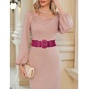 image:imageGRACE KARIN Belts for Women Suede Elastic Wide Belt Vintage Stretchy Chunky Buckle Belts SXXLSuederose