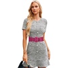 image:imageGRACE KARIN Belts for Women Suede Elastic Wide Belt Vintage Stretchy Chunky Buckle Belts SXXLSuederose