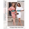 image:imageGRACE KARIN Belts for Women Suede Elastic Wide Belt Vintage Stretchy Chunky Buckle Belts SXXLSuedeteal