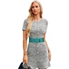 image:imageGRACE KARIN Belts for Women Suede Elastic Wide Belt Vintage Stretchy Chunky Buckle Belts SXXLSuedeteal