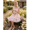 image:imageGRACE KARIN Girls Floral Smocked Dress Summer Layered Tie Shoulder Bowknot Flowy Dresses for 714 YearsApricot Pink Floral