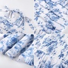 image:imageGRACE KARIN Girls Floral Smocked Dress Summer Layered Tie Shoulder Bowknot Flowy Dresses for 714 YearsBlue Floral