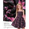 image:imageGRACE KARIN Girls Floral Summer Dress Tween Girl 2 Layerr Cami Smocked Dresses Boho Midi Sundress Size 716Black Pink Floral