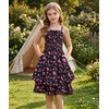 image:imageGRACE KARIN Girls Floral Summer Dress Tween Girl 2 Layerr Cami Smocked Dresses Boho Midi Sundress Size 716Black Pink Floral