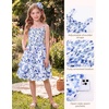 image:imageGRACE KARIN Girls Floral Summer Dress Tween Girl 2 Layerr Cami Smocked Dresses Boho Midi Sundress Size 716Blue Big Floral
