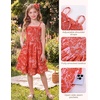 image:imageGRACE KARIN Girls Floral Summer Dress Tween Girl 2 Layerr Cami Smocked Dresses Boho Midi Sundress Size 716Orange White Floral