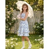 image:imageGRACE KARIN Girls Floral Summer Dress Tween Girl 2 Layerr Cami Smocked Dresses Boho Midi Sundress Size 716White Blue Floral