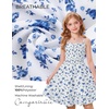 image:imageGRACE KARIN Girls Floral Summer Dress Tween Girl 2 Layerr Cami Smocked Dresses Boho Midi Sundress Size 716White Blue Floral