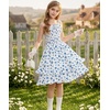 image:imageGRACE KARIN Girls Floral Summer Dress Tween Girl 2 Layerr Cami Smocked Dresses Boho Midi Sundress Size 716White Blue Floral
