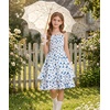 image:imageGRACE KARIN Girls Floral Summer Dress Tween Girl 2 Layerr Cami Smocked Dresses Boho Midi Sundress Size 716White Blue Floral