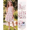 image:imageGRACE KARIN Girls Floral Summer Dress Tween Girl 2 Layerr Cami Smocked Dresses Boho Midi Sundress Size 716White Pink Floral
