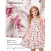 image:imageGRACE KARIN Girls Floral Summer Dress Tween Girl 2 Layerr Cami Smocked Dresses Boho Midi Sundress Size 716White Pink Floral