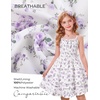 image:imageGRACE KARIN Girls Floral Summer Dress Tween Girl 2 Layerr Cami Smocked Dresses Boho Midi Sundress Size 716White Purple Floral