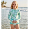 image:imageGRACE KARIN Girls One Piece Swimsuits Long Sleeve Bathing Suits Swimwear 514YGreen Floral