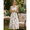 image:imageGRACE KARIN Mommy and Me Floral Smocked DressSpaghetti Strap Boho DressSummer Maxi Dress with PocketsApricot Flower