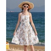 image:imageGRACE KARIN Mommy and Me Floral Smocked DressSpaghetti Strap Boho DressSummer Maxi Dress with PocketsApricot Flower