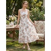 image:imageGRACE KARIN Mommy and Me Floral Smocked DressSpaghetti Strap Boho DressSummer Maxi Dress with PocketsApricot Flower