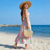 image:imageGRACE KARIN Mommy and Me Floral Smocked DressSpaghetti Strap Boho DressSummer Maxi Dress with PocketsBlue