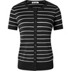 image:imageGRACE KARIN Women Short Sleeve Cardigan 2026 Summer Knitted Sweater Tops Basic Crew Neck Crop Outfits01 Black White